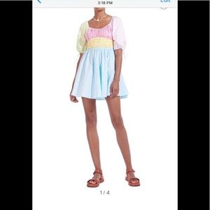 NWT Staud STRIPE TOPSAIL MINI DRESS Size XS